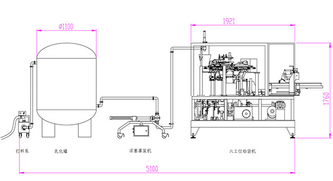 調(diào)味醬料給袋式包裝機械設(shè)計方案實拍